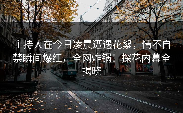 主持人在今日凌晨遭遇花絮，情不自禁瞬间爆红，全网炸锅！探花内幕全揭晓